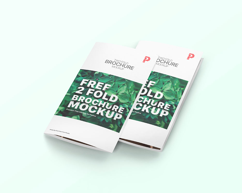 2 Fold Brochure Mockup PSD Free Download
