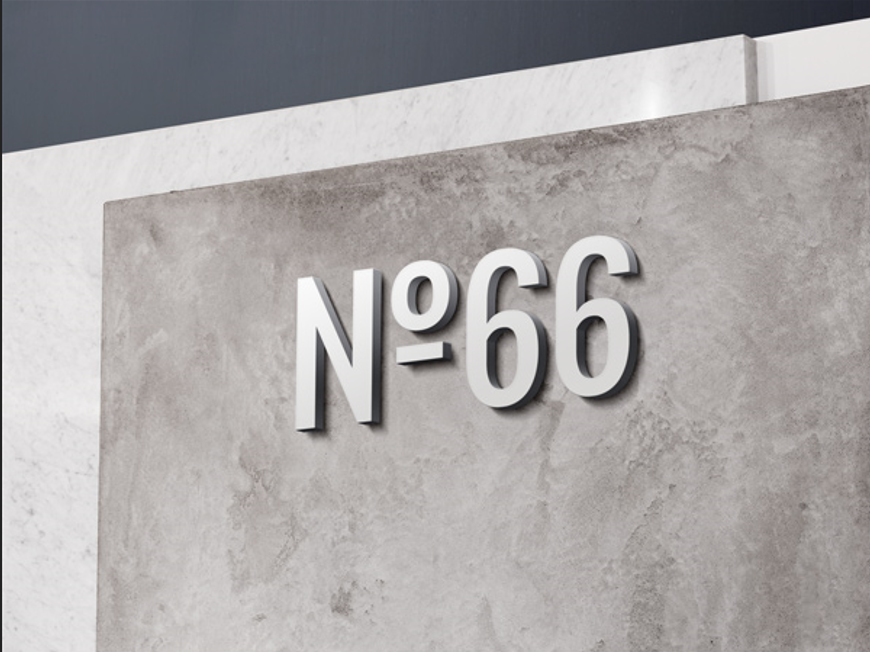 3D Concrete Wall Business Logo Sign MockUp Free Download