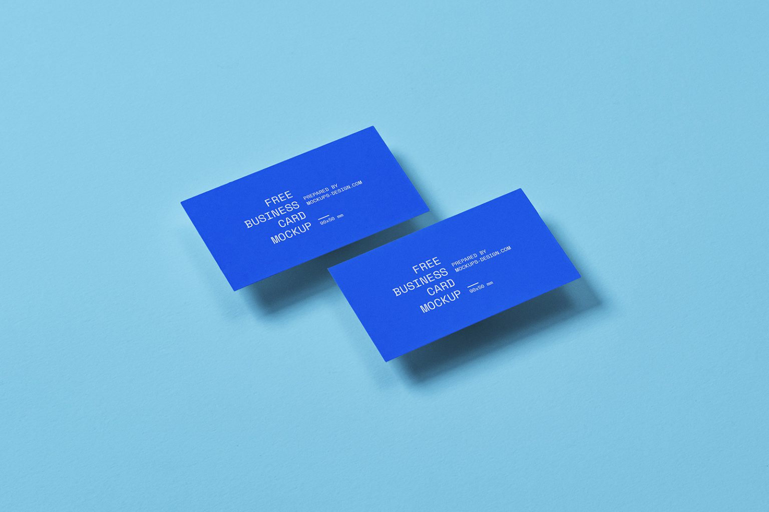 90 x 50 mm Business Card Mockup PSD Set Free Download