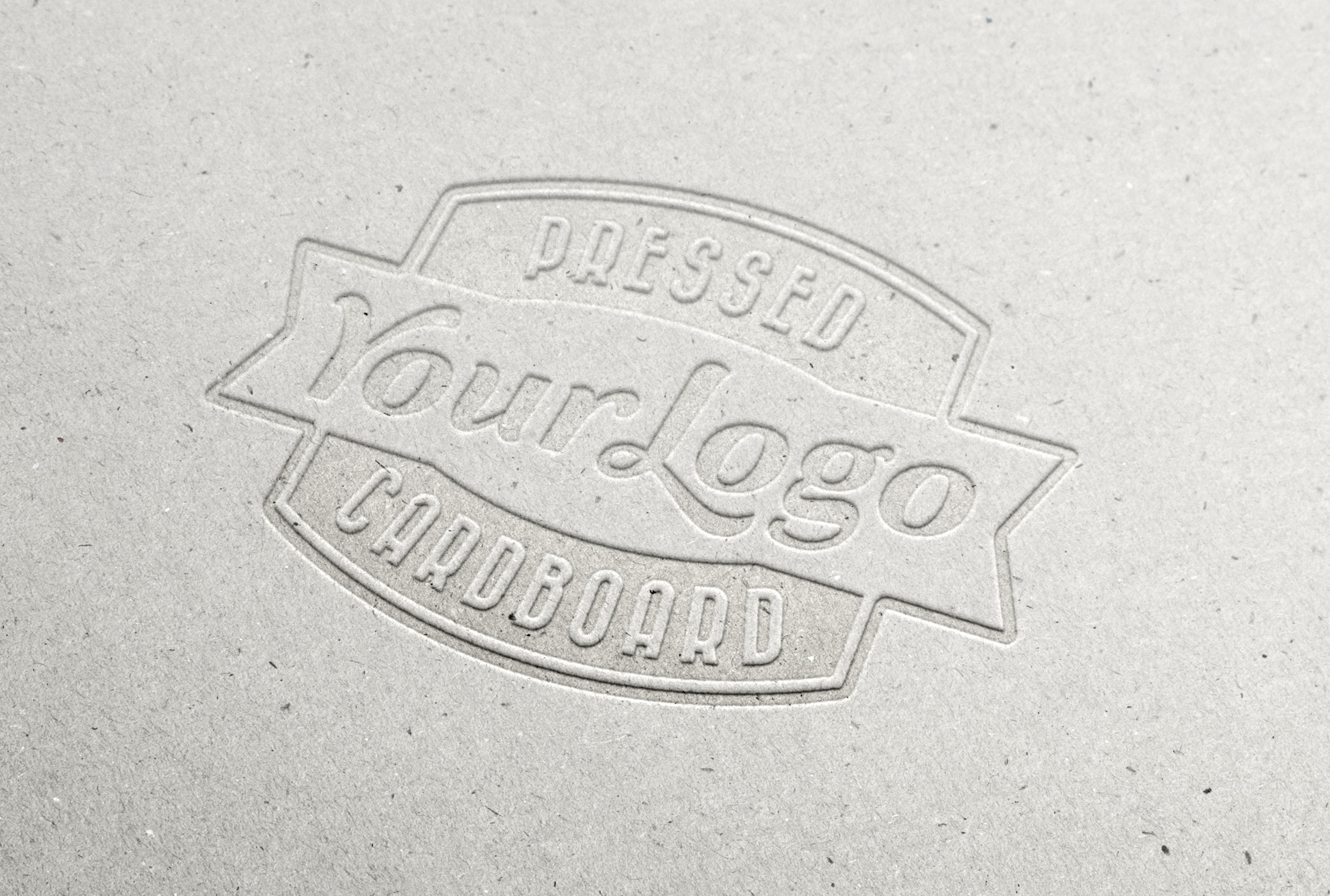 Authentic Pressed Cardboard Logo Psd MockUp Free Download
