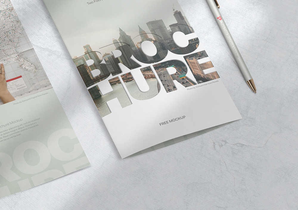 Branding Bi-Fold Brochure Mockup Free Download