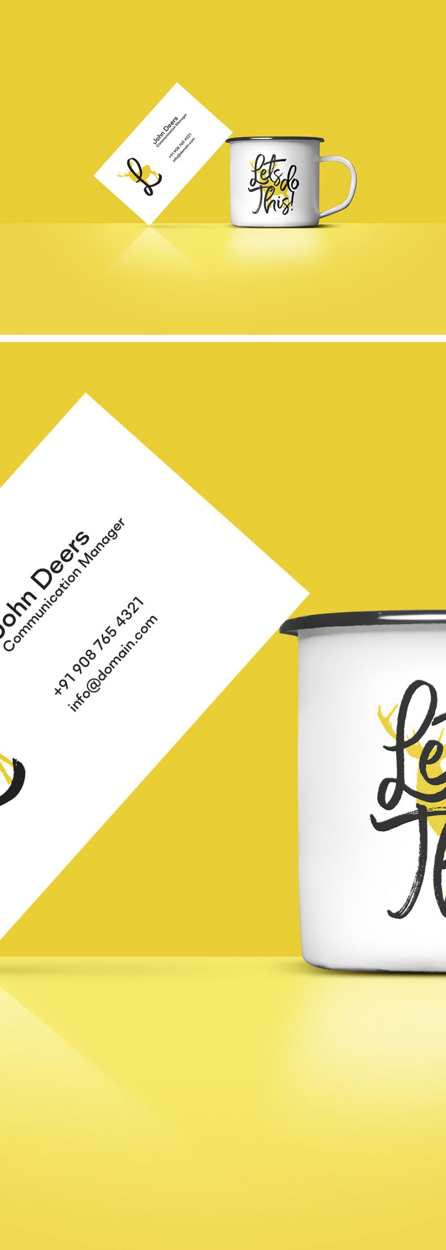 Business Card And Coffee Cup Mockup Free Download