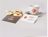 Business Card And Coffee Cup Scene Mockup PSD Free Download