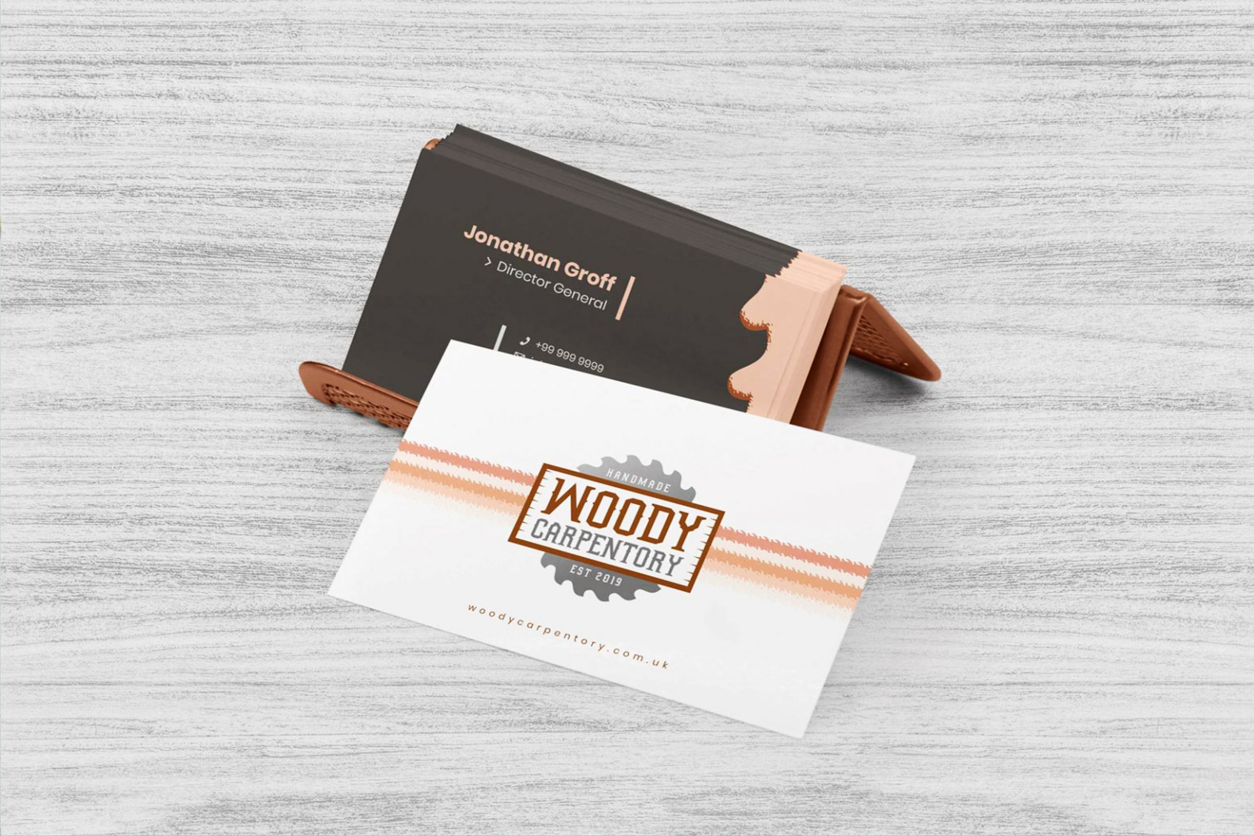 Business Card With Holder Mockup Free Download
