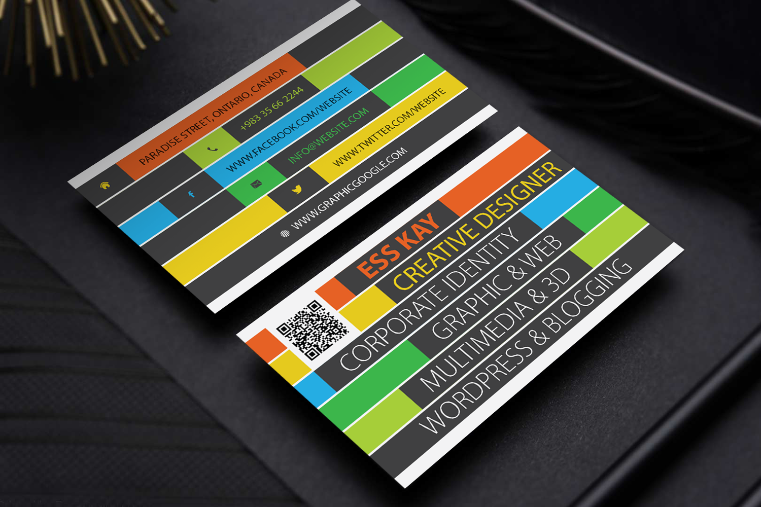 Creative Business Card Template Design Ai (Vector File) Free Download