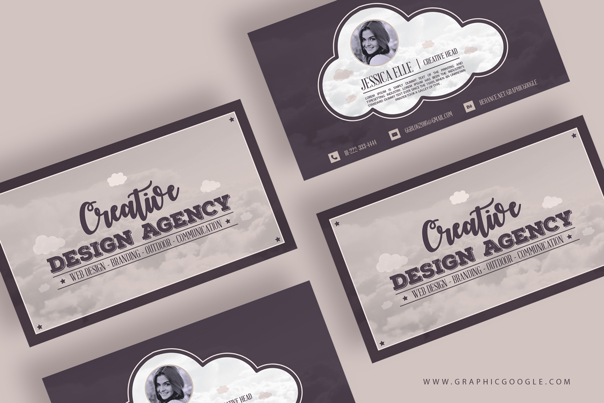 Creative Design Agency Vintage Business Card Template Free Download
