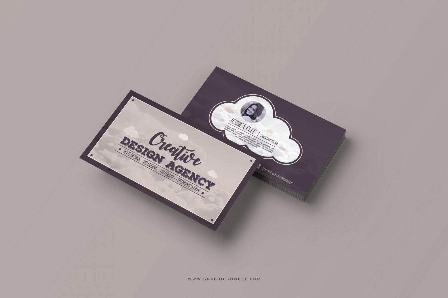 Creative Design Agency Vintage Business Card Template Free Download