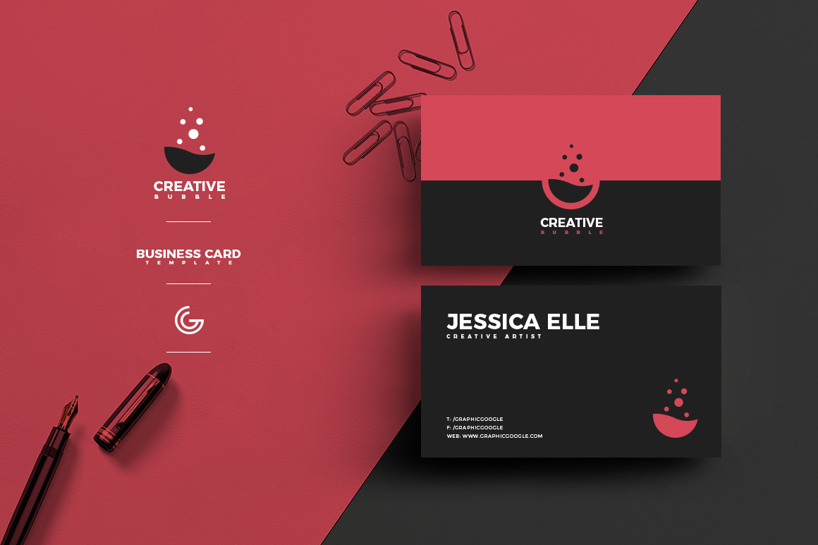 Creative Flat Business Card Design Template For Designers Free Download