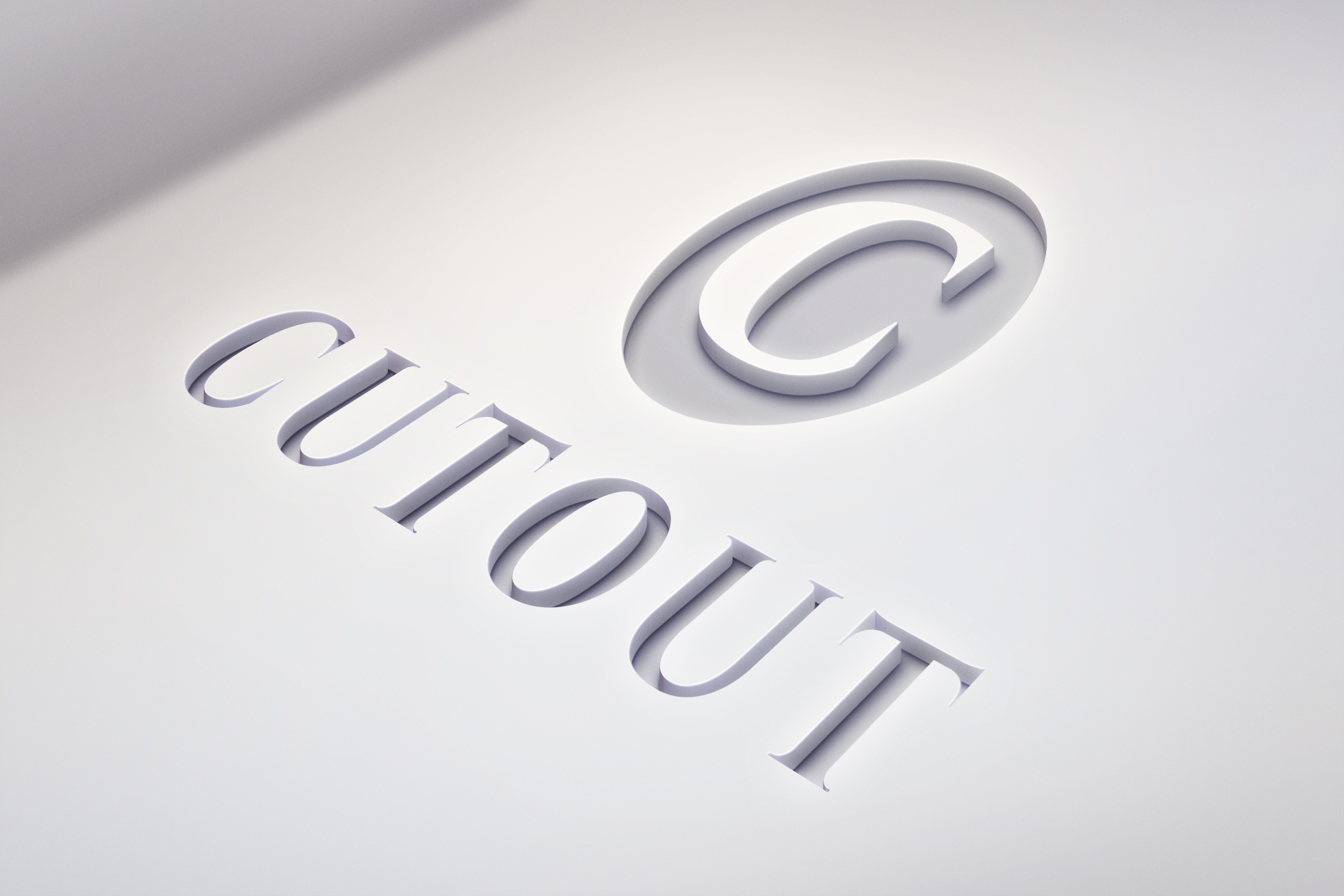 Cutout Clean Logo MockUp Psd Free Download