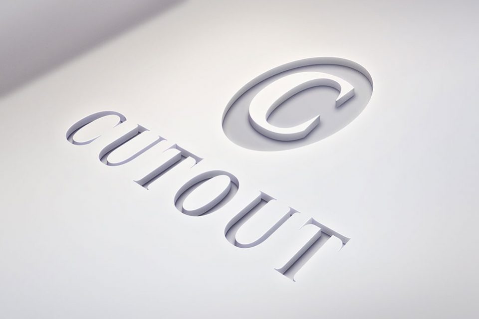 Cutout Logo Mockup Free Download