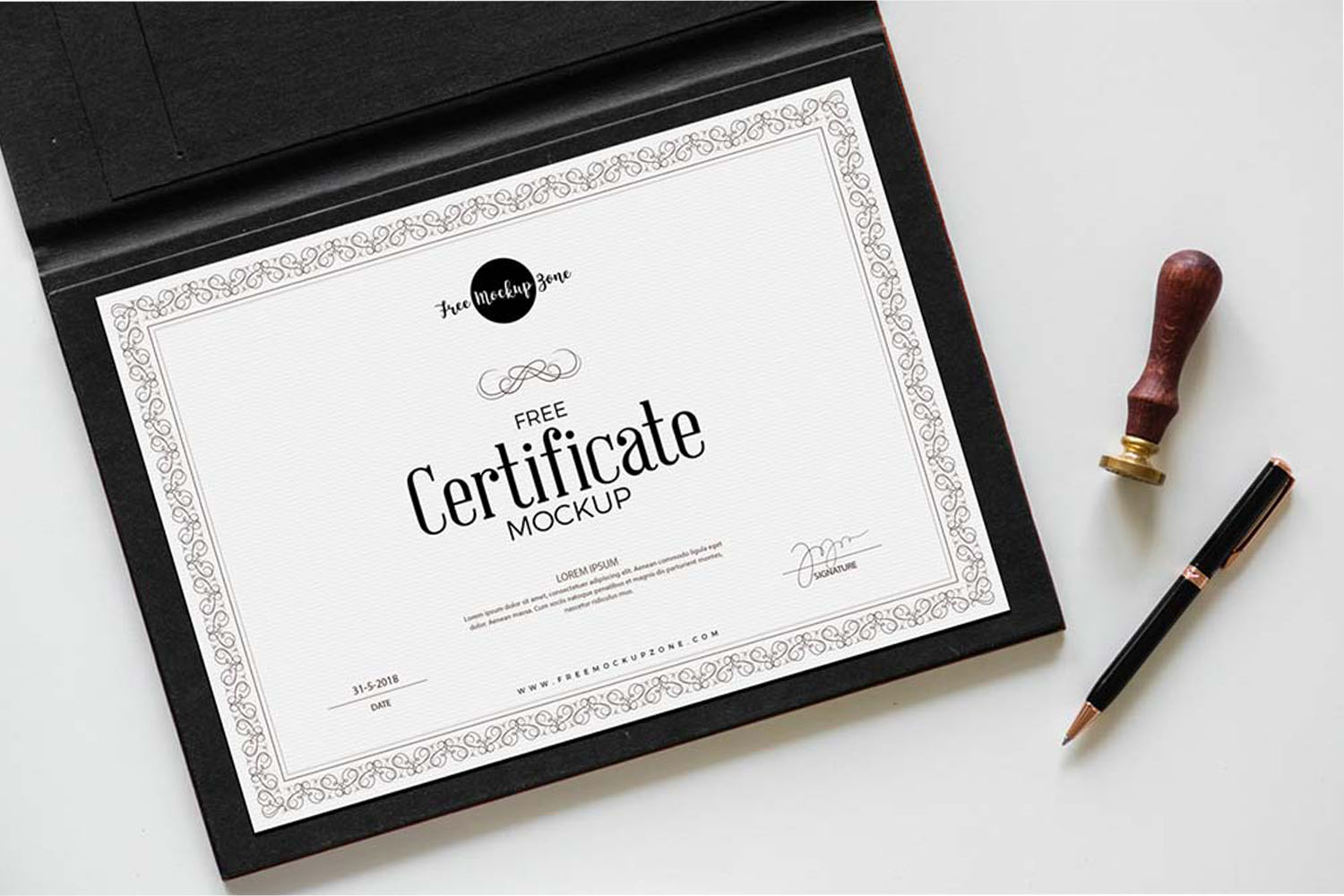 Elegant Certificate Mockup free download