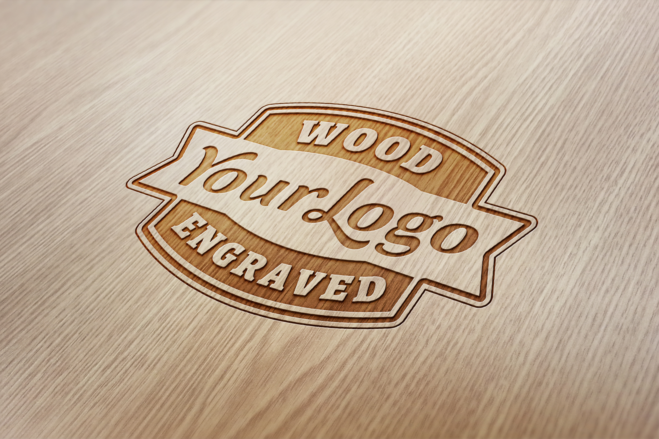 Engraved Logo MockUp Free Download