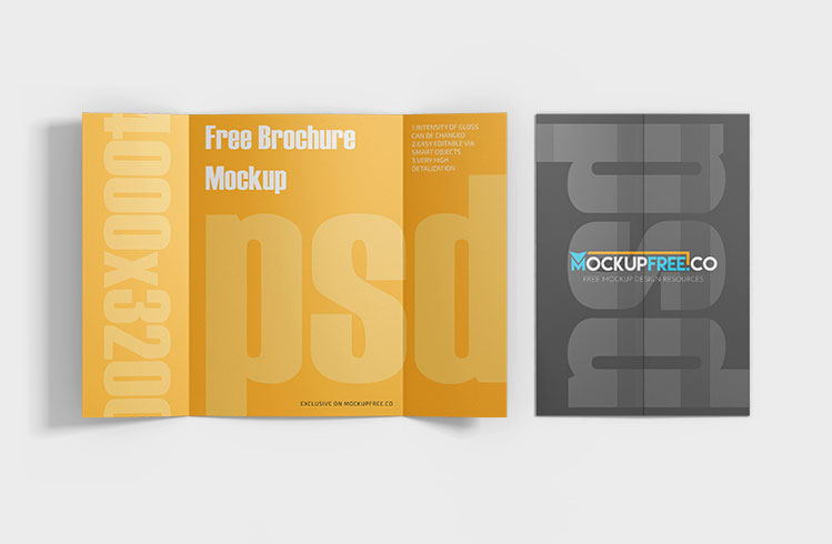 Foldable Brochure Mockup Free Download