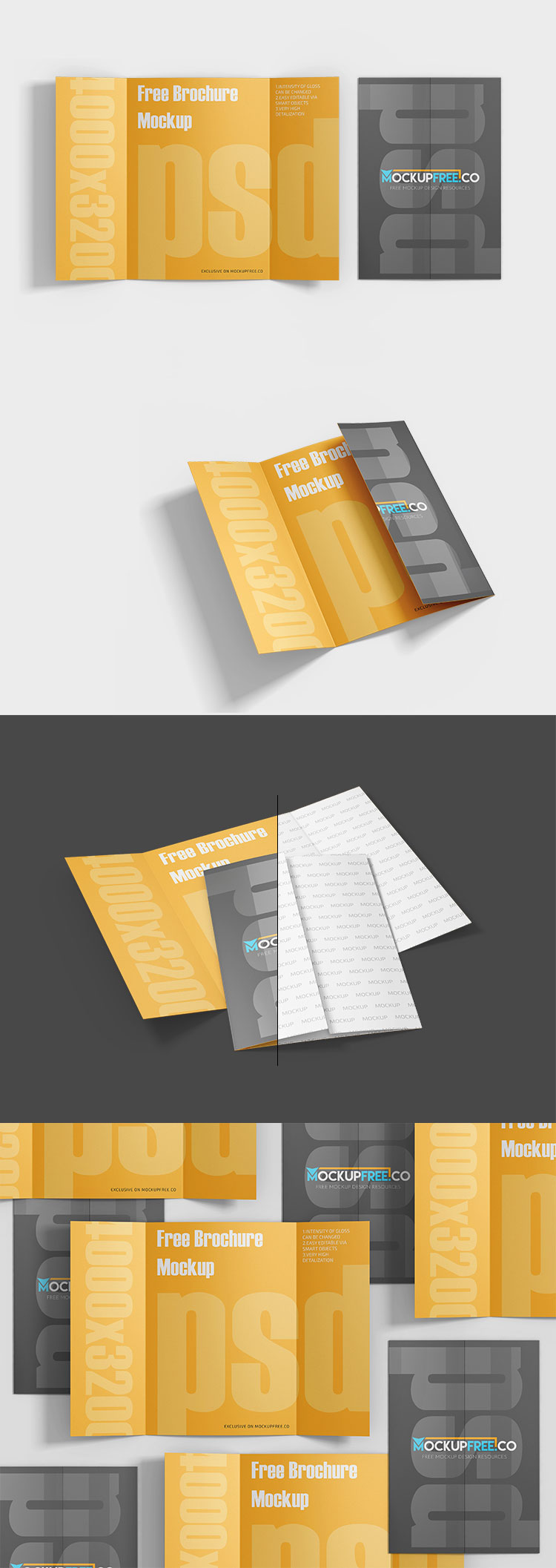 Foldable Brochure Mockup Free Download