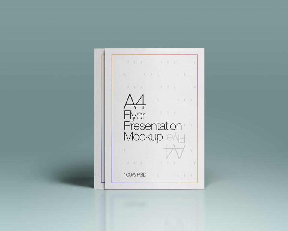 Free A4 Flyer Mockup Psd Front View Free Download