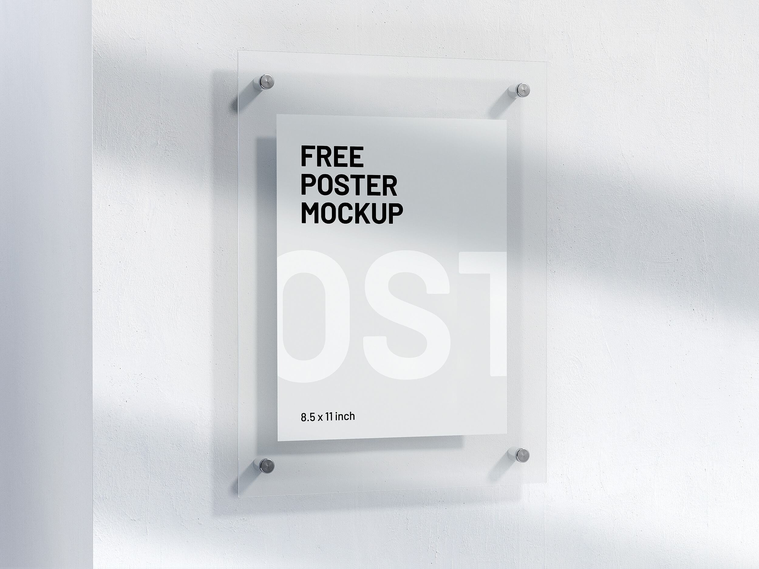 Free Letter Size Poster Mockup PSD Free Download