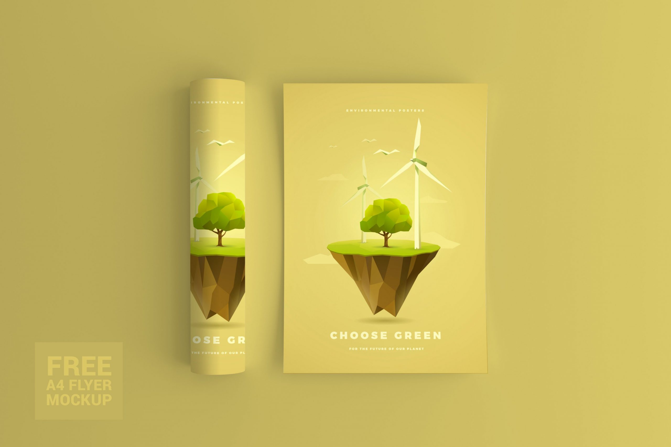 Free Minimal A4 or A5 Flyer Mockup Free Download