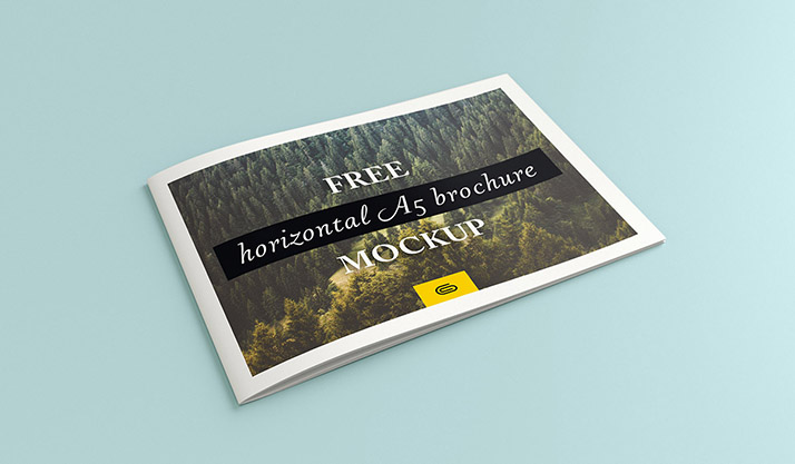 Landscape PSD Brochure Mockup Free Download