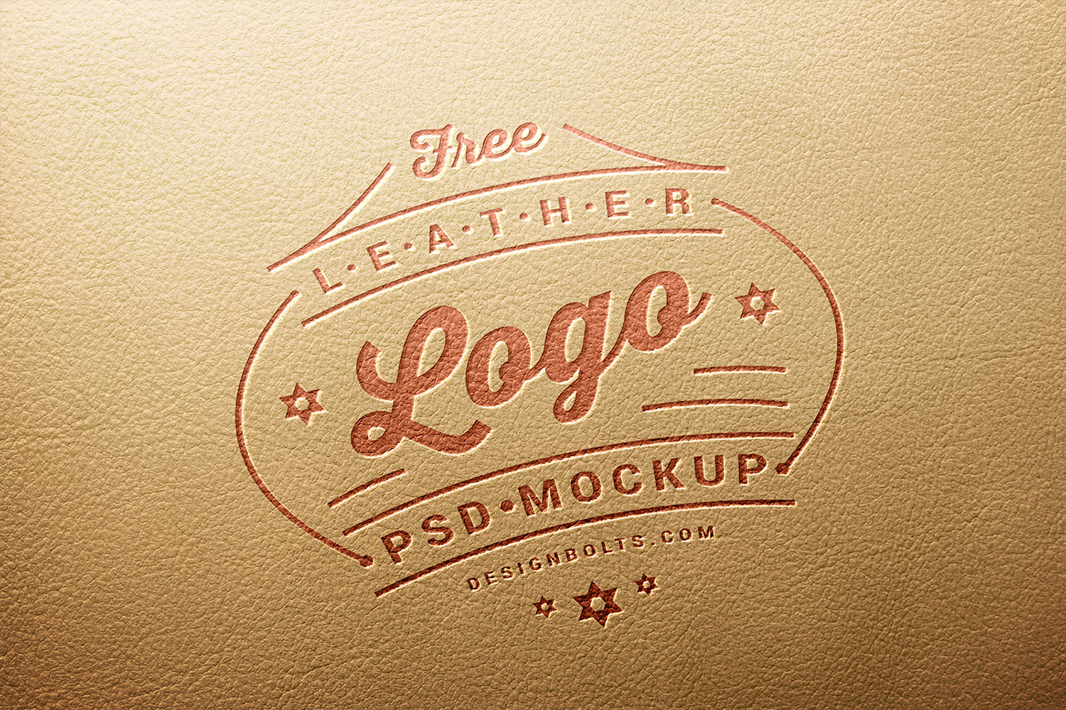 Leather Stamping Logo Mockup PSD Free Download