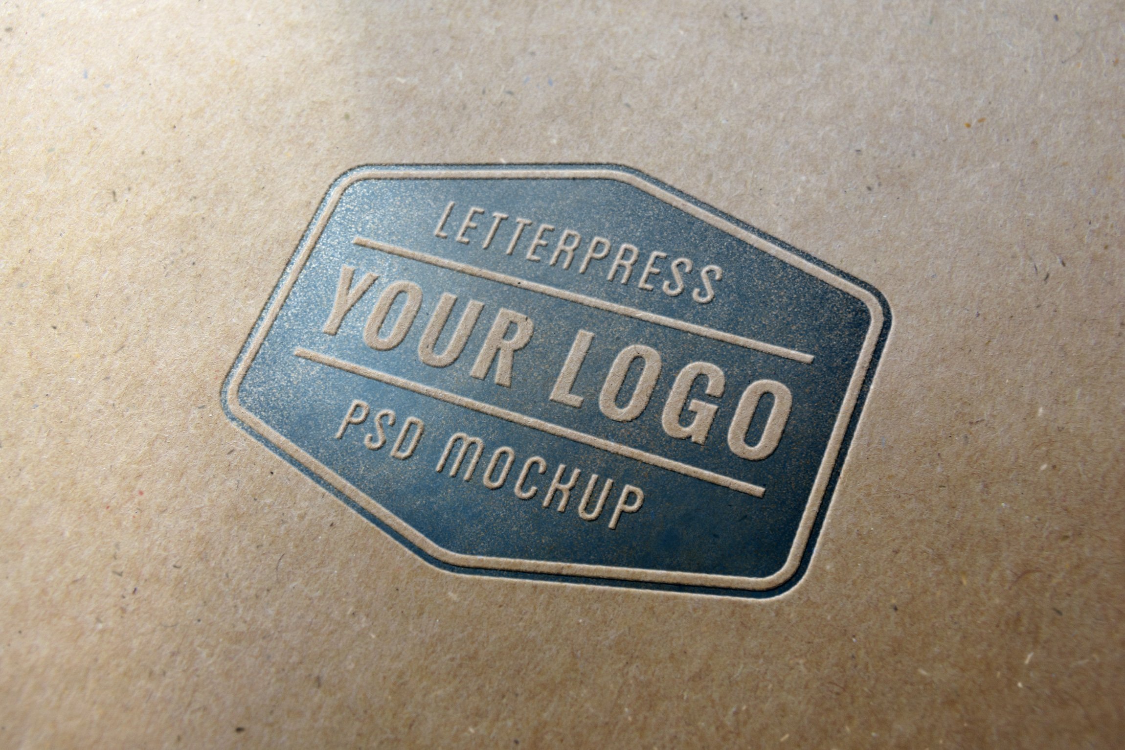 Letterpress Logo MockUp Free Download