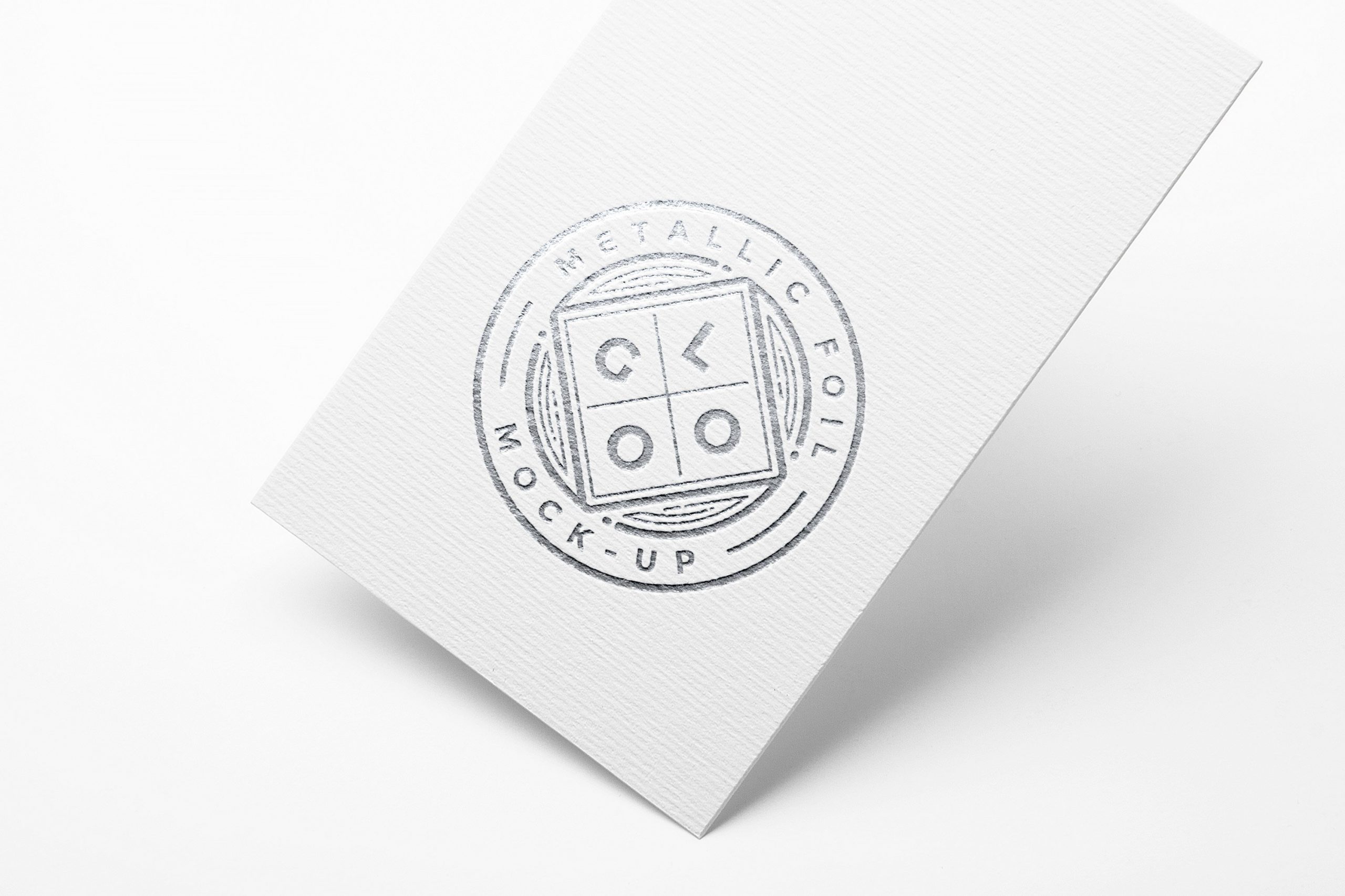 Metallic Foil Logo Business Card MockUp Free Download