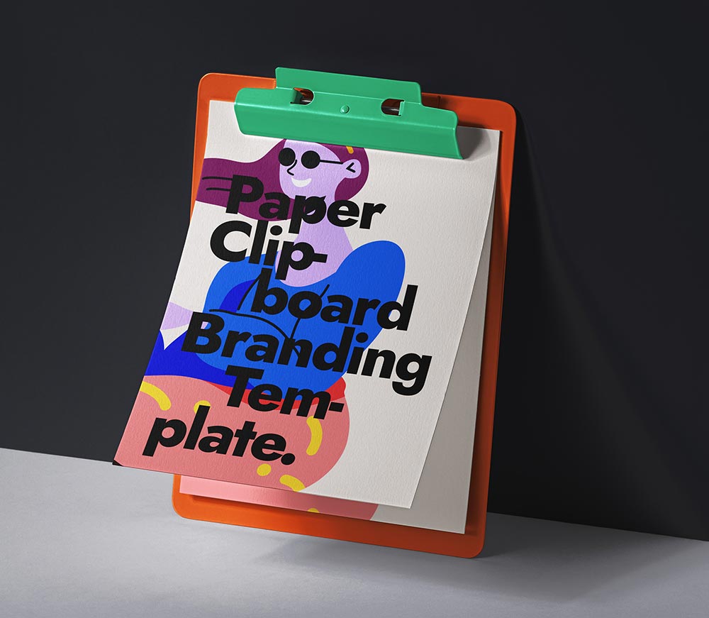 Paper Clipboard Mockup free download