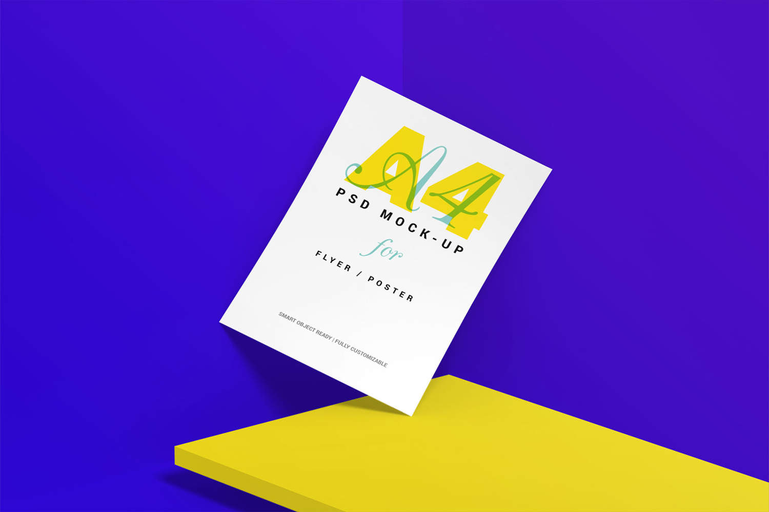 Photorealistic A4 Flyer Mockup PSD Free Download