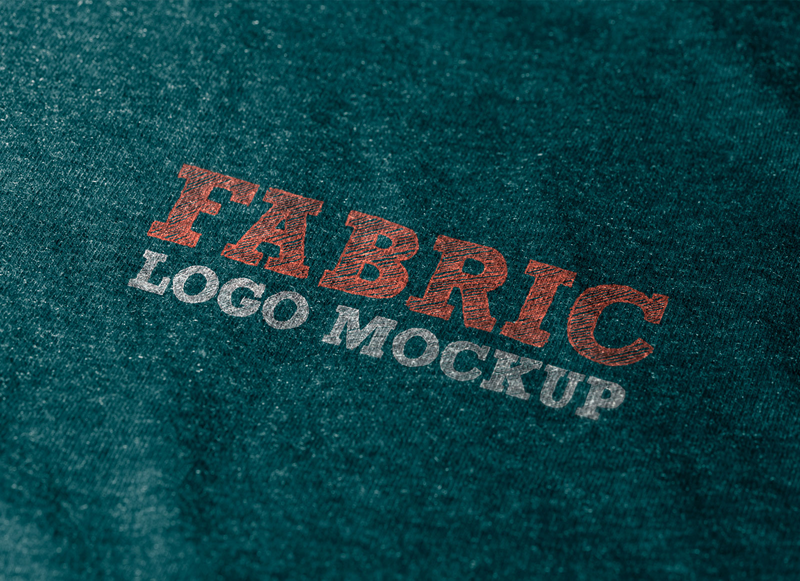 Photorealistic Fabric Logo Mockup PSD Free Download