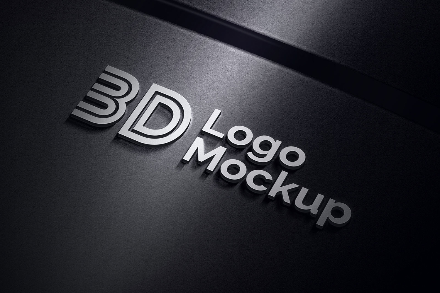 Premium 3D logo Mockup  Free Download