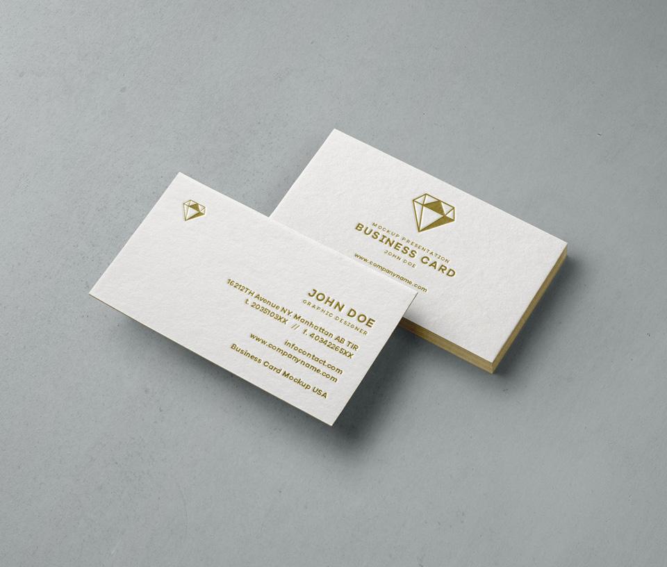 Psd Business Card Mock-Up Free Download
