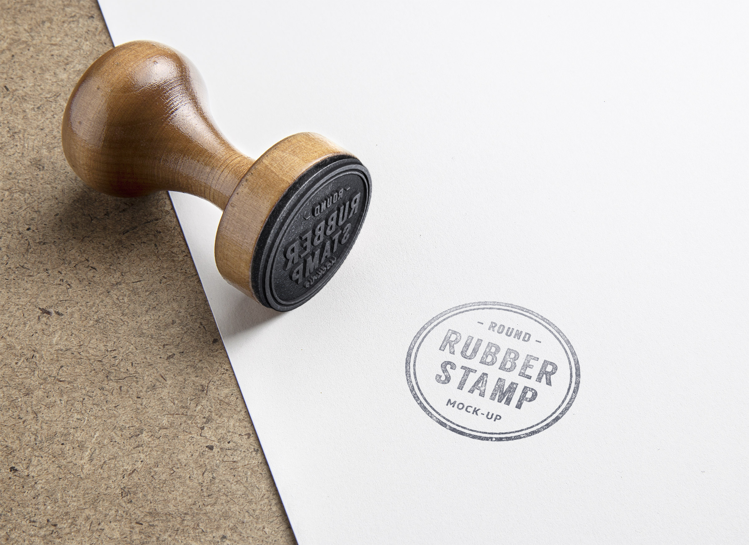 Real Rubber Stamp PSD MockUp Free Download
