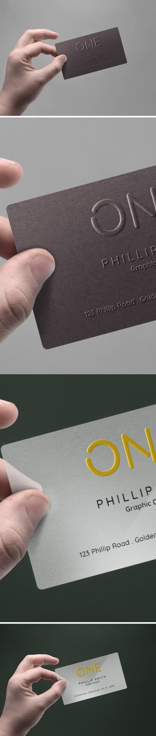 Realistic Business Card In Hand Mockup Free Download