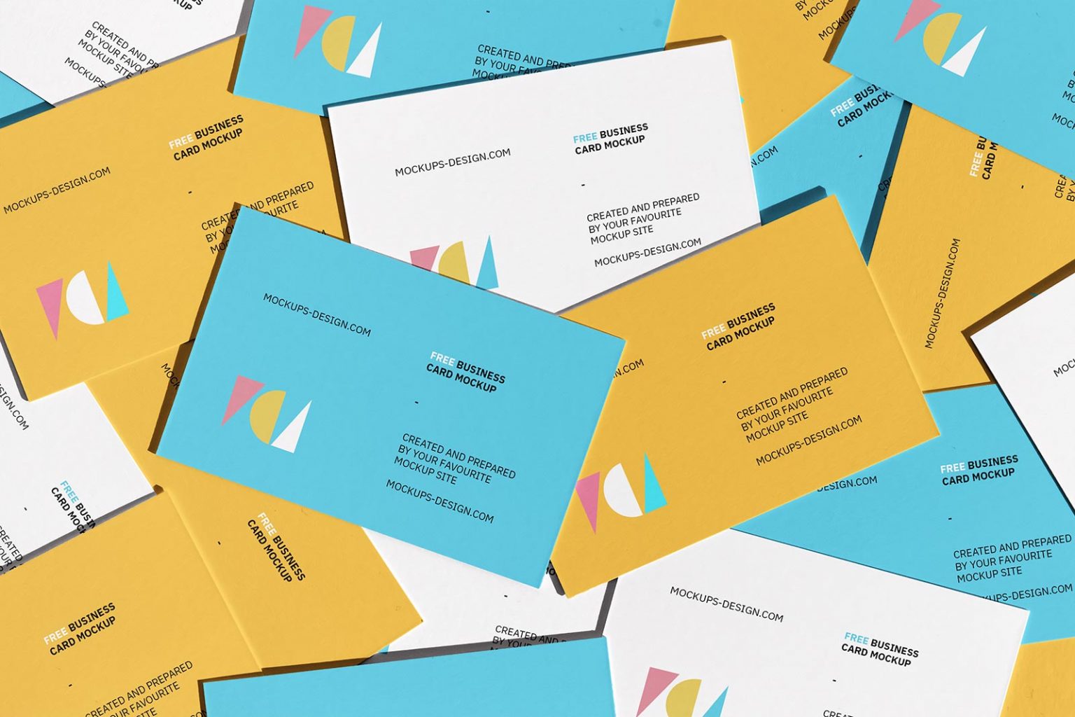 Scattered Business Card Mockup PSD Free Download