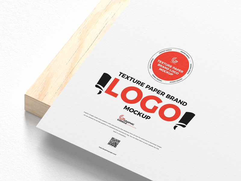 Texture Paper Brand Logo Mockup Free Download