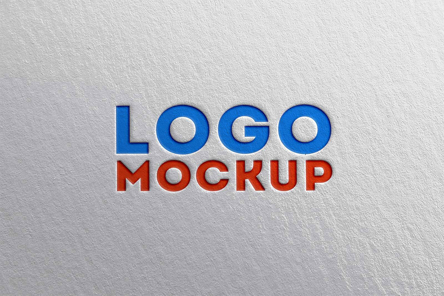 Texture Paper Letterpress Logo Mockup Free Download