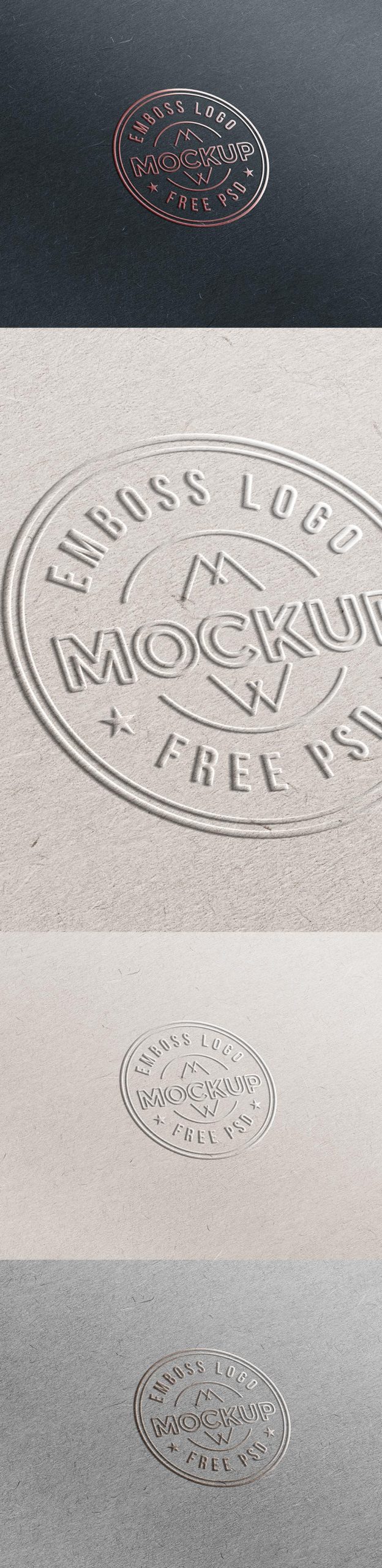 Top-Notch Emboss Paper Logo Mockup PSD Free Download