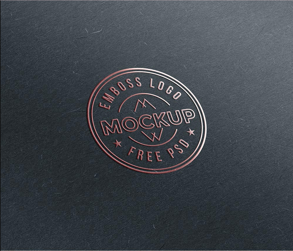 Top-Notch Emboss Paper Logo Mockup  Free Download