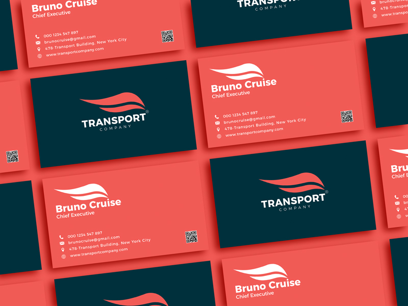 Transport Company Business Card Design Template For 2021 Free Download