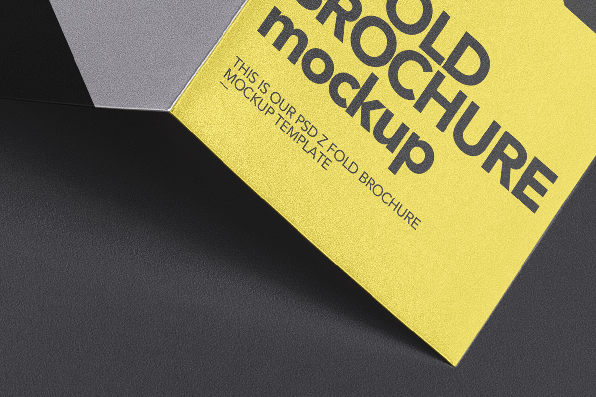Z-Fold Brochure Mockups Free Download