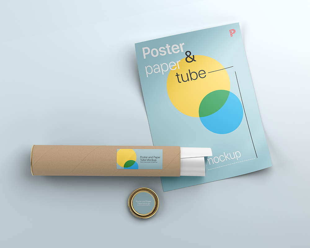 Poster Paper Tube Mockup PSD free download