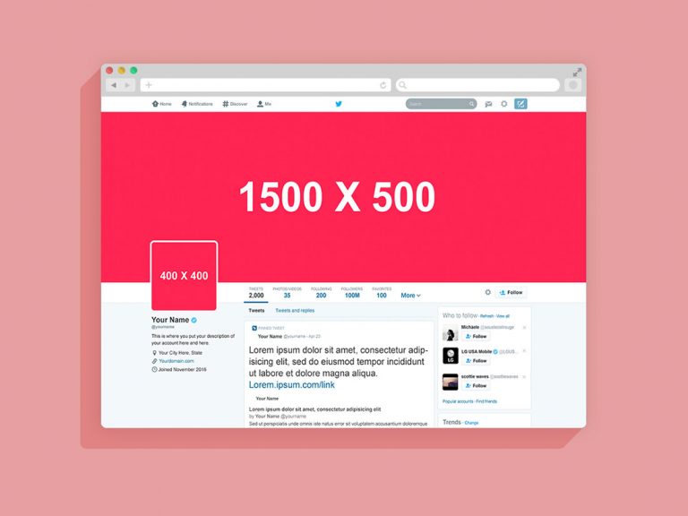 2016 Twitter Page Mockup Free Download