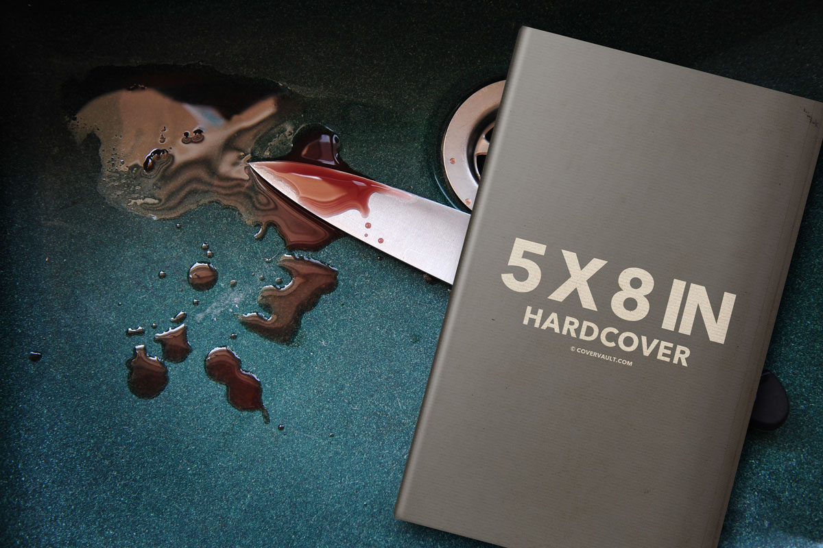 5 x 8 Book for Horror and Murder Mockup Free Download