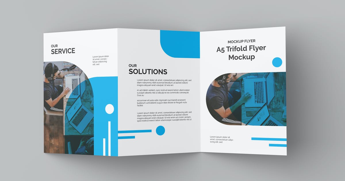 A5 Trifold Flyer Mockup Free Download