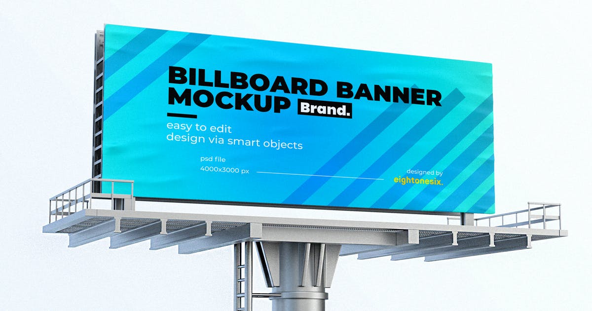 Billboard Banner Mockup Free Download
