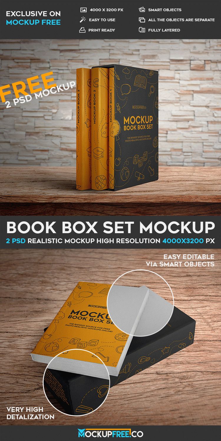   Book Box Mockup Free Download