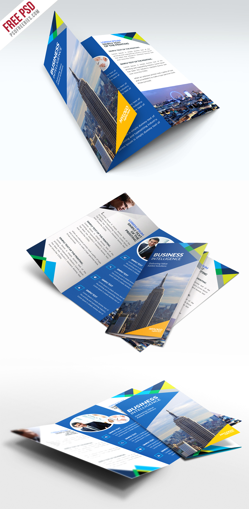 Business TriFold Brochure PSD Free Download