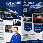 Car Professional Bi-Fold Brochure Design Template PSD Free Download