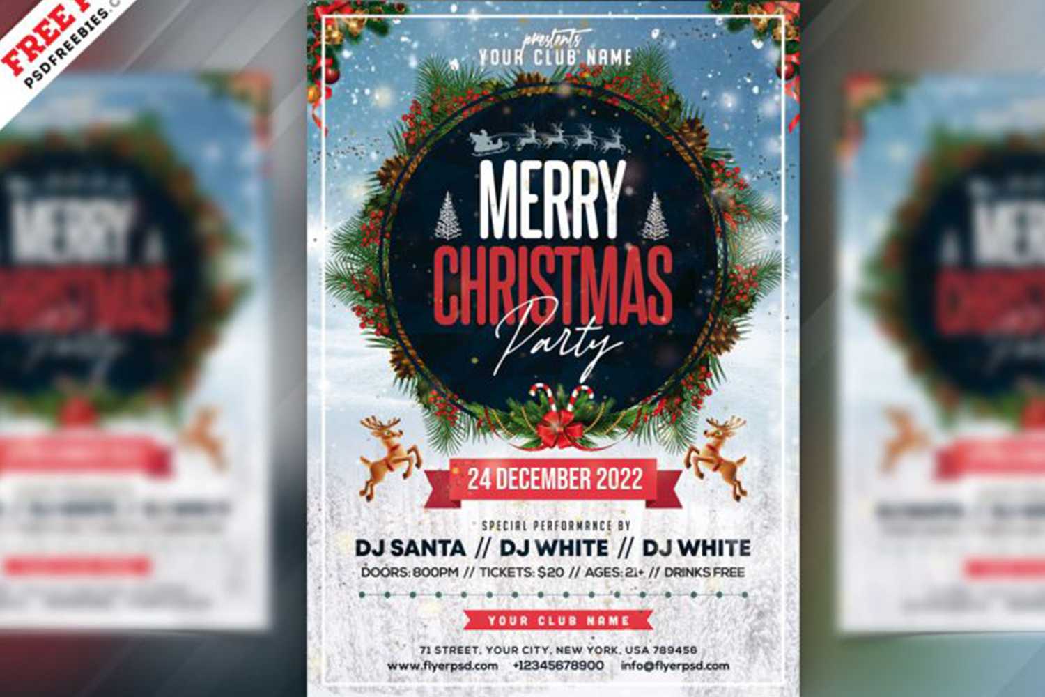 Christmas Party 2020 Flyer PSD Free Download