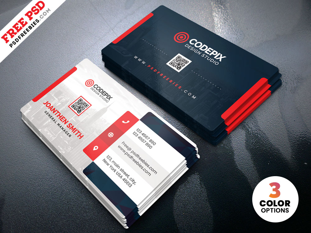 Clean Business Card Design PSD Free Download