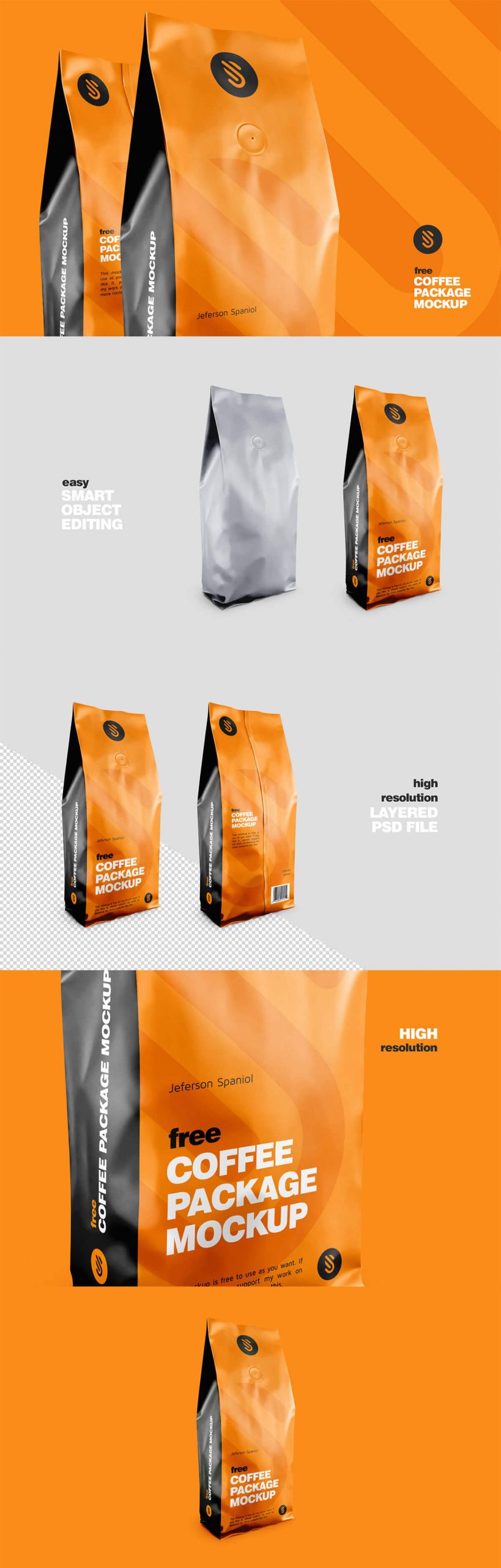 Coffee Package Mockup Free Download